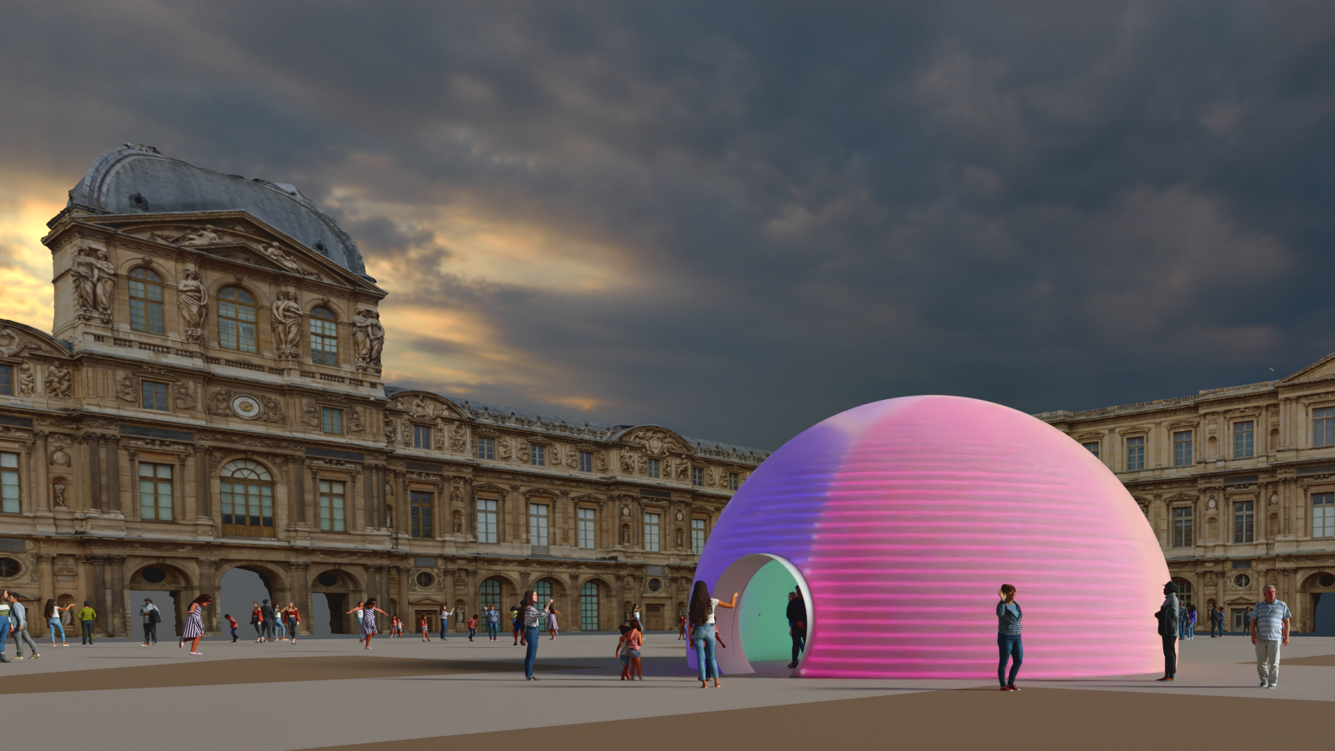 Color Dome exterior at dusk